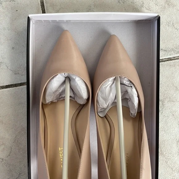 Nine West Nude Tatiana Stiletto Leather Pumps - 8.5 - Picture 5 of 6